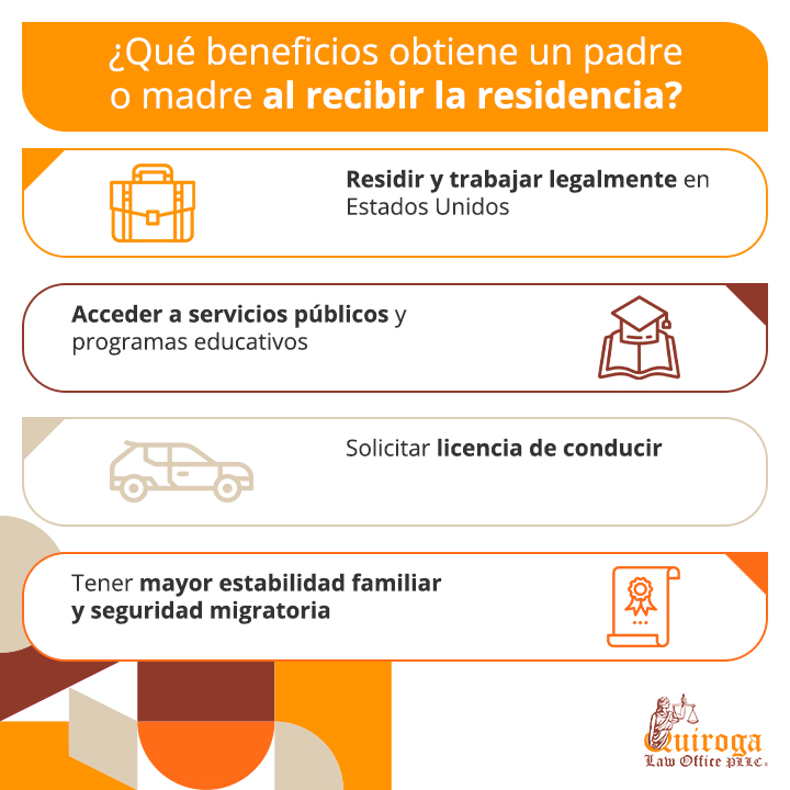Que beneficios obtiene un padre o madre al recibir la residencia ¿Qué beneficios obtiene un padre o madre al recibir la residencia?